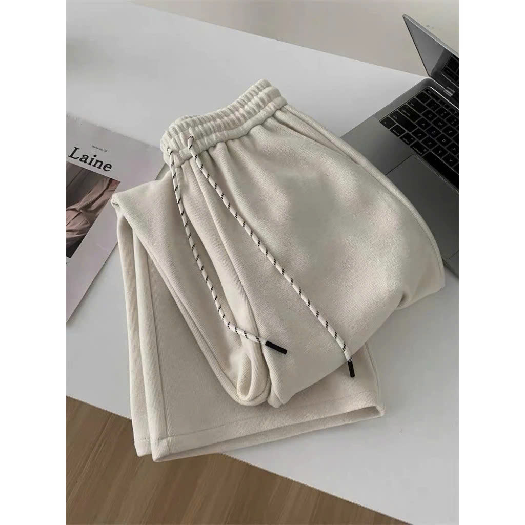 [THE LIMON] Quần Âu ống rộng nữ lưng cao mềm mịn, dáng suông ống thẳng, có dây rút, thoải mái 6879