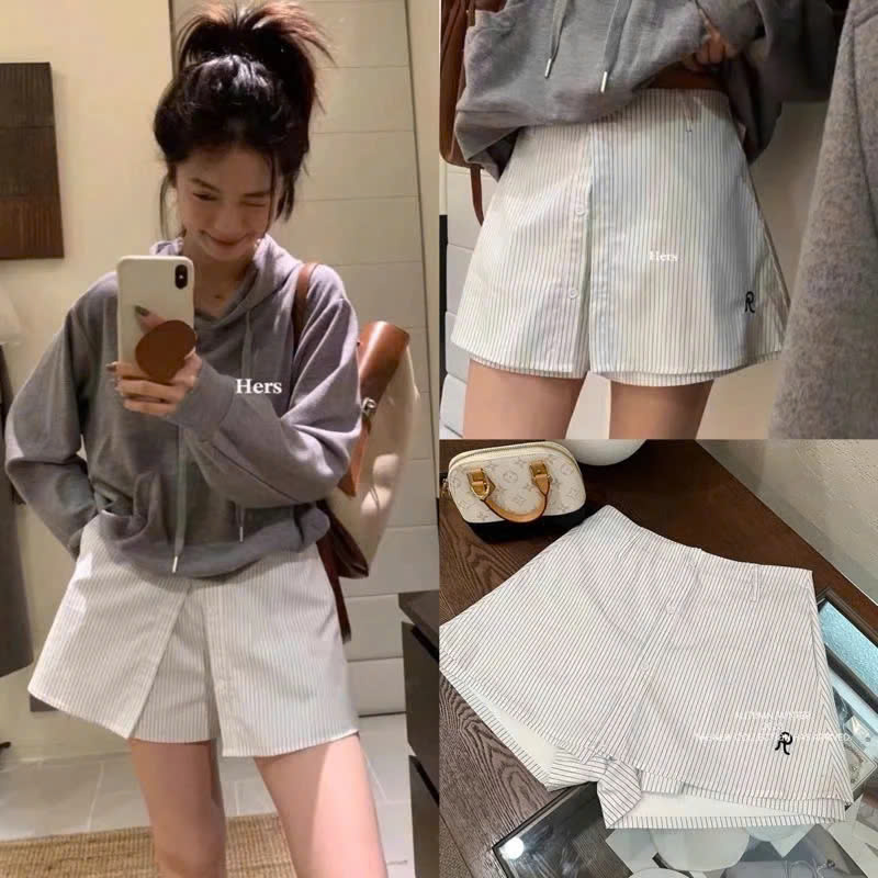 [HERS] - Quần thêu hình kèm cúc có thể tháo rời chuẩn tag mac cực xinh phong cách Sporty 0989