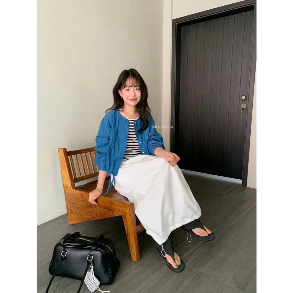 【M.ZI STUDIO】Áo sơ mi phong cách đơn giản Hàn Tiểu Sơn 156032 LKZ